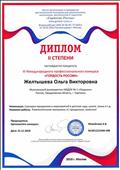 III Международный профессиональный конкурс "Гордость России" Диплом II степени